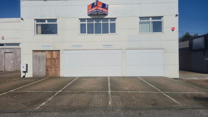 New profiled metal cladding installed after full replacement and repair works on building