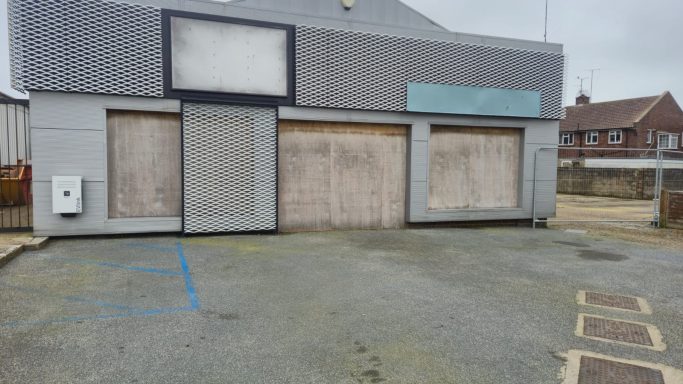 New profiled metal cladding installed after full replacement and repair works on building