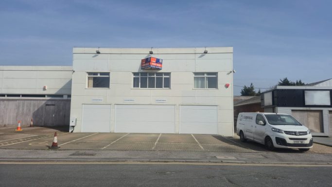 New profiled metal cladding installed after full replacement and repair works on building