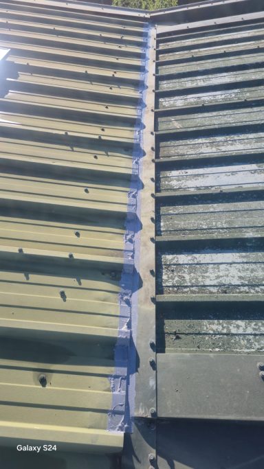 Temporary leak repair works with foam fillers and liquid plastic applied to joins