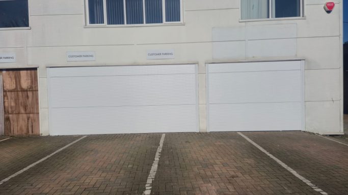 New profiled metal cladding installed after full replacement and repair works on building